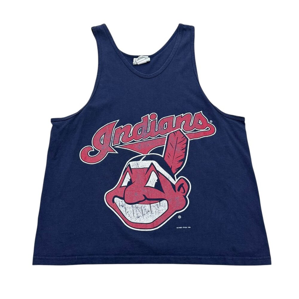 Vintage 1996 Lee Sport Cleveland Indians Tank Top Made in USA